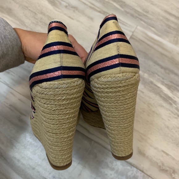 Tabitha Simmons Stripe Oxford Wedge Espadrille - Picture 4 of 8